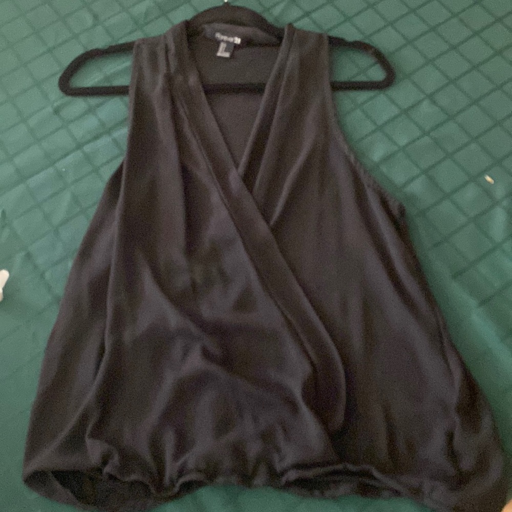 Forever 21 Sheer Black Blouse